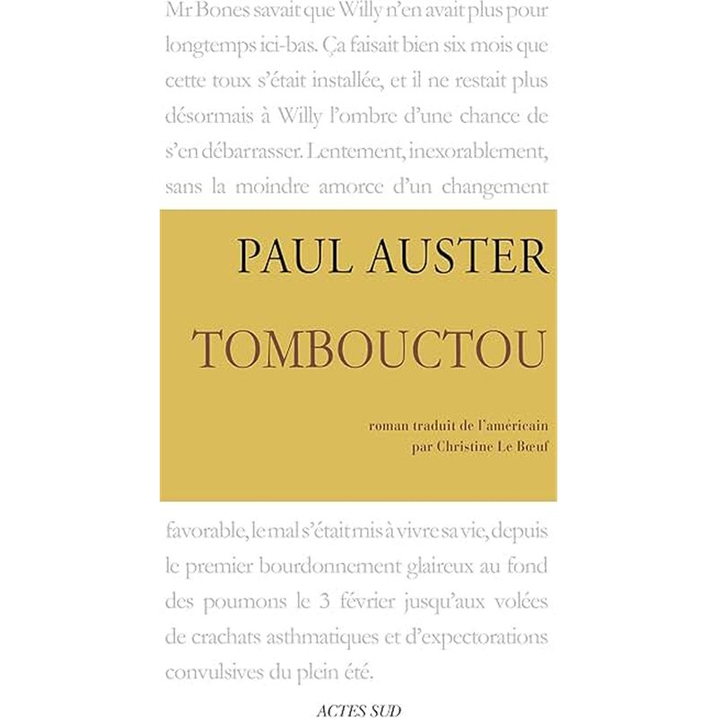 TOMBOUCTOU Auteur(s): AUSTER Paul