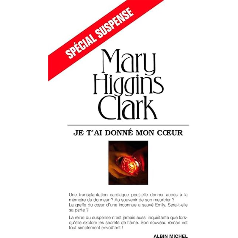 Je t'ai donné mon coeur Auteur(s): CLARK Mary Higgins Je t'ai donné mon coeur Auteur(s): CLARK Mary Higgins